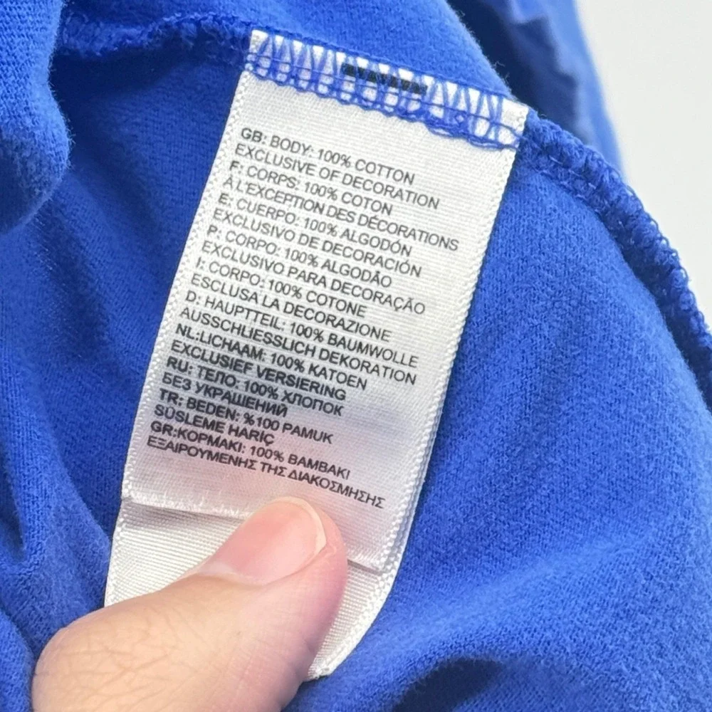 The North Face T-Shirt XL Blue Distressed Grunge Worn Graphic Tee Short‎ Sleeve
